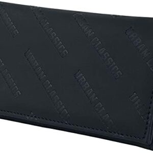 Urban Classics Unisex Synthetic Leather Allover Logo Wallet, black
