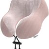 Yomisee Neck Pillow Aeroplane, Travel Pillow Car Made of Memory Foam with Velvety Soft Cover, Adult Neck Pillow for Travel, Camping, Office and Home (Pink)