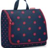 reisenthel Toiletbag XL Practical Toiletry Bag with Hook, Water-Repellent Material, Mixed Dots Red - Image 2