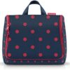 reisenthel Toiletbag XL Practical Toiletry Bag with Hook, Water-Repellent Material, Mixed Dots Red