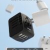 VOOMY Travel Adapter Worldwide, Universal Travel Plug for 170+ Countries, Adapter Europe, USA, Mexico, Australia, All in One Travel Plug Adapter with 3 USB-A and 1 USB-C - Image 5