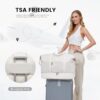 LOVEVOOK Women's Travel Bag, Sports Bag, Weekender Hand Luggage Bag for Airplane, Hospital Bag, Birth, Garment Duffle Bag, Travel Bag with Toiletry Bag, Shoe Compartment, beige, travel bag - Image 6