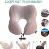 Yomisee Neck Pillow Aeroplane, Travel Pillow Car Made of Memory Foam with Velvety Soft Cover, Adult Neck Pillow for Travel, Camping, Office and Home (Pink) - Image 3