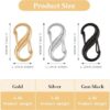 Ouligay Pack of 12 Anti-Theft Zip Pendant Backpack Lock Dual-Lock Carabiner Hook S Shaped Zip Clip for Home Keys Outdoor Activities - Image 4