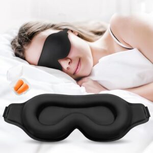 cozslep Sleeping Mask for Men and Women, Sleeping Mask, 3D Sleeping Mask, 100% Light Blocking Eye Mask, Sleeping Mask, Side Sleeper, Blindfold for Sleeping, Sleeping Mask Women Comfortable