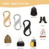 Ouligay Pack of 12 Anti-Theft Zip Pendant Backpack Lock Dual-Lock Carabiner Hook S Shaped Zip Clip for Home Keys Outdoor Activities - Image 5
