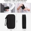 Skycase Cable Bag, Electronics Bag, Electronic Accessories Organiser, Portable Cable Organiser, Double Cable Bag, for USB Powerbank, SD Card, Charging Cables, 19 x 11 x 5.5 cm, Black - Image 2