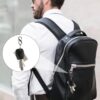 Ouligay Pack of 12 Anti-Theft Zip Pendant Backpack Lock Dual-Lock Carabiner Hook S Shaped Zip Clip for Home Keys Outdoor Activities - Image 2