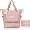 flintronic Large Travel Bag, Foldable Sports Bag, Overnight Weekend Hand Luggage for Women, Waterproof Handbag for Sports & Travel