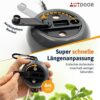 AUTDOOR® Extendable Washing Line with Practical Crank - Extra Long 8 m Cord - Perfect for Camping & Travel (Black/Grey) - Image 4