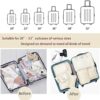 Suitcase Organiser Set 8 Pieces, Suitcase Organiser Packing Cubes Set for Travel, Packing Cubes for Backpack, Packing Bags with Cosmetic Bag, Waterproof Shoes Bag, Travel Essentials - Image 5