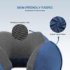 Eono Neck Pillow, Neck Pillow, Memory Foam, Ergonomically Designed Travel Pillow, Neck Pillow Travel with Sleeping Mask, Ear Plugs, Bag, Ideal for Travel, Plane, Office - Image 4