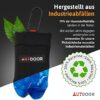 AUTDOOR® Picnic Blanket Small - Sustainable Made from 100% Recycled Nylon - Beach Blanket with Practical Carabiner Compact for Camping, Picnic & Hiking (Black, 2-3 People) - Image 5