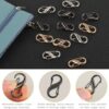 Ouligay Pack of 12 Anti-Theft Zip Pendant Backpack Lock Dual-Lock Carabiner Hook S Shaped Zip Clip for Home Keys Outdoor Activities - Image 6